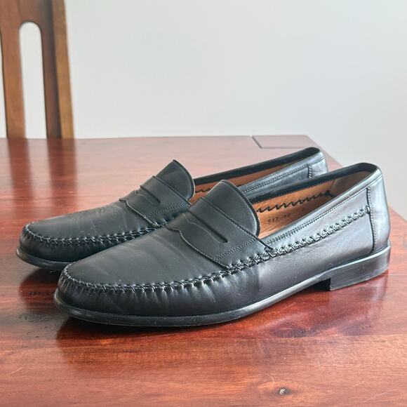 Salvatore Ferragamo Classic black loafers Penny slip on shoes men black sz12D - Picture 1 of 7